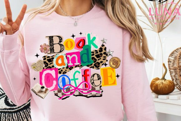 Bringing Literary Charm to Life: The Coffee and Books PNG Design