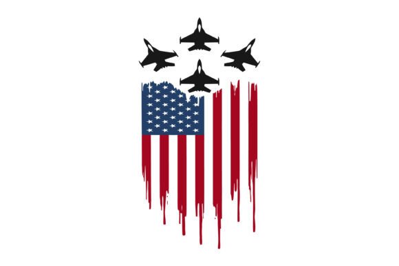 Command Attention: Unleashing the Jet Fighter USA Flag Design
