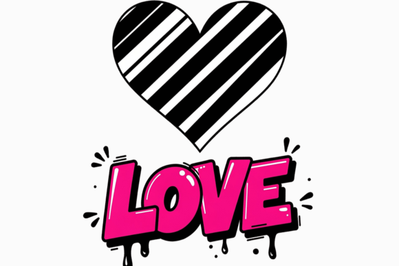 Graffiti Love Heart T-Shirt Design: A Versatile Asset for Your Brand