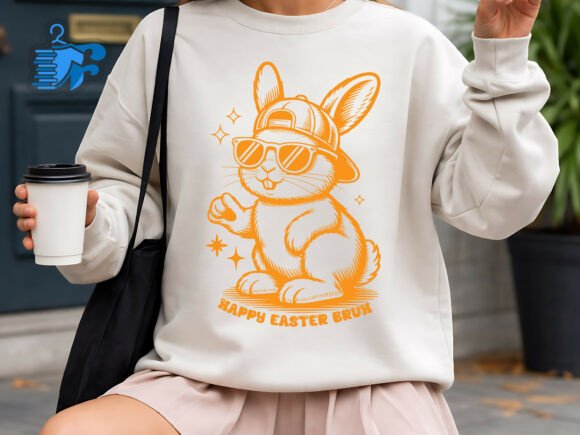 Happy Easter Bruh Cool Bunny Design: A Playful Asset for Your Projects