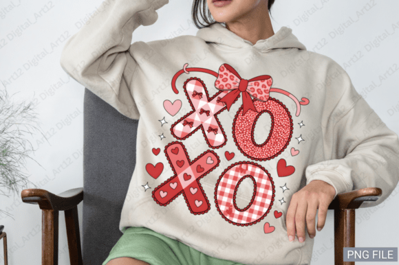 Love at First Sight: The XOXO Valentine's Day Bow PNG Design