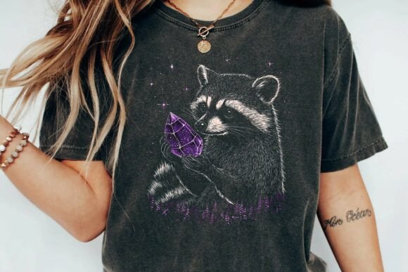 Mystical Raccoon Sublimation Design: Your Next Celestial Creation