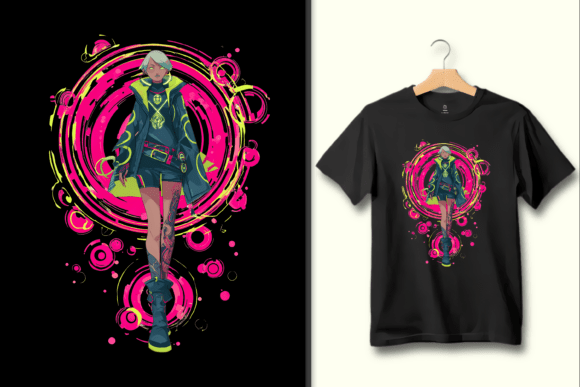 Neon-Soaked Visions: Stylish Cyberpunk Character Art