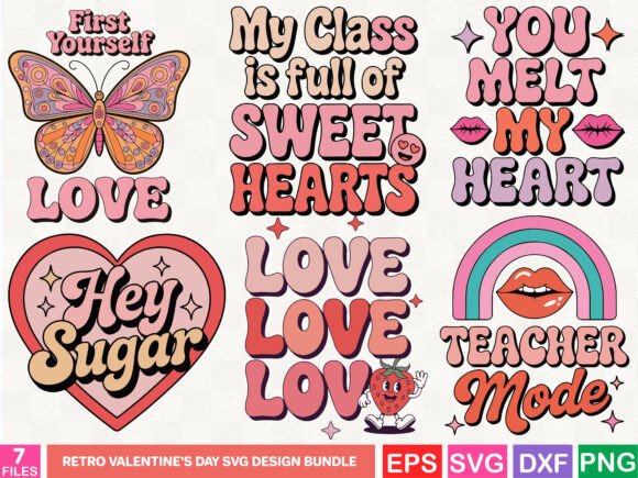 Retro Valentine's Day SVG Designs for Timeless Projects