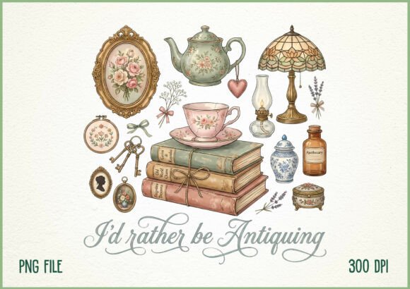 Unlock Timeless Charm with I’d Rather Be Antiquing Vintage Design