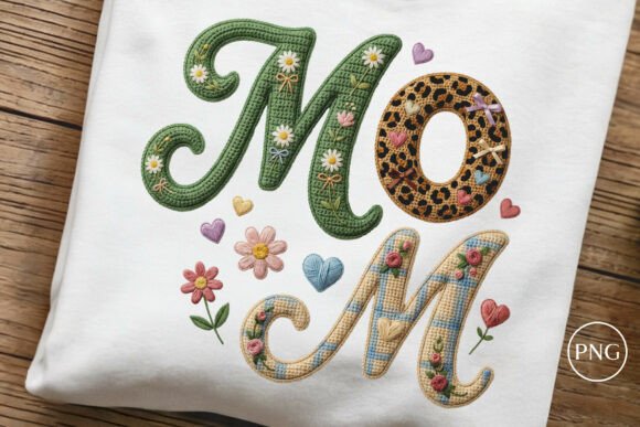 Warm, Handcrafted Charm: The Mom Faux Crochet T-shirt Design