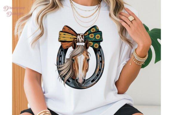 Western Horse Bow Sublimation Design: Rustic Charm for Modern Creations
